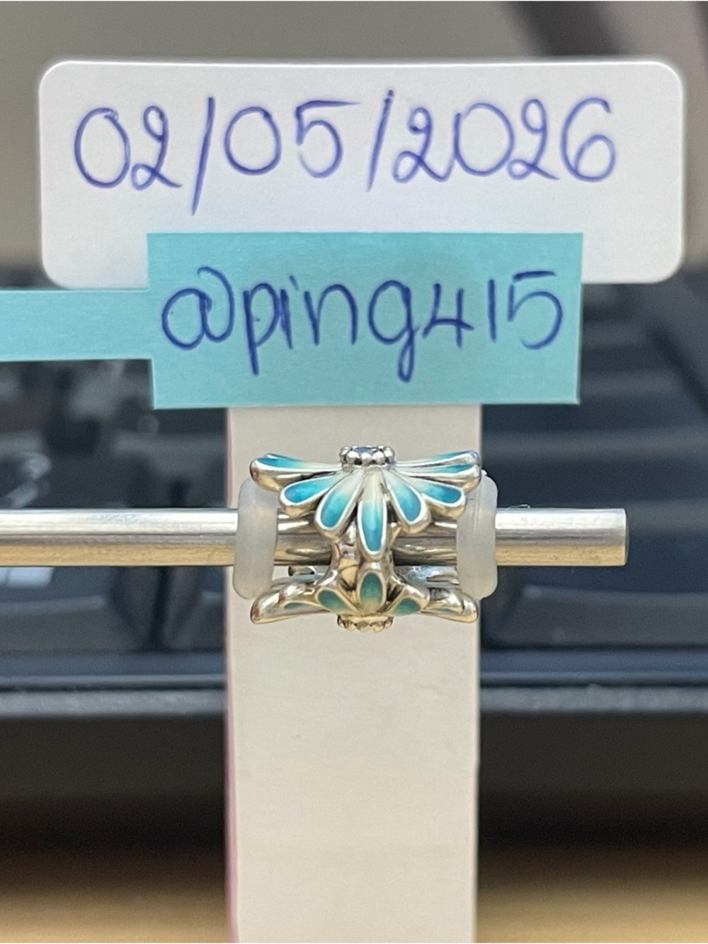 Pandora Blue Green Daisy Flower Charm - Picture 3 of 16